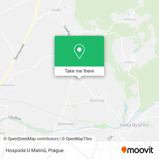 Карта Hospoda U Malinů