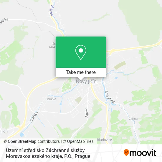 Карта Územní středisko Záchranné služby Moravskoslezského kraje, P.O.