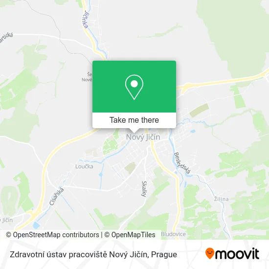 Карта Zdravotní ústav pracoviště Nový Jičín