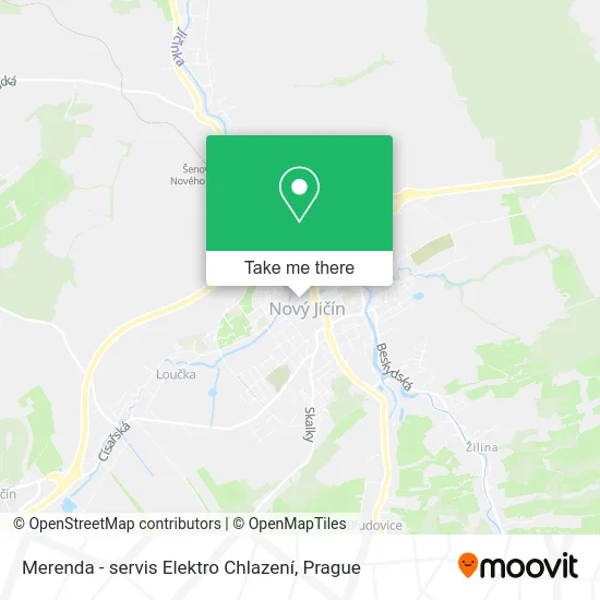 Карта Merenda - servis Elektro Chlazení
