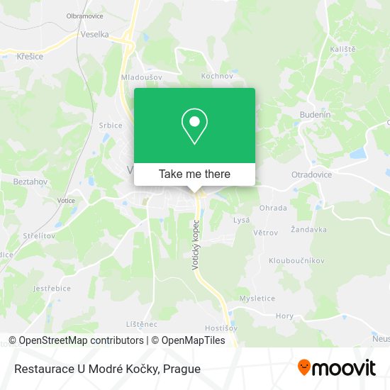 Карта Restaurace U Modré Kočky