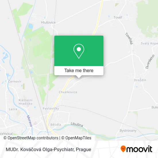 Карта MUDr. Kováčová Olga-Psychiatr