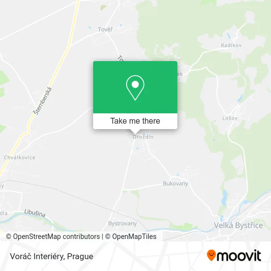 Карта Voráč Interiéry