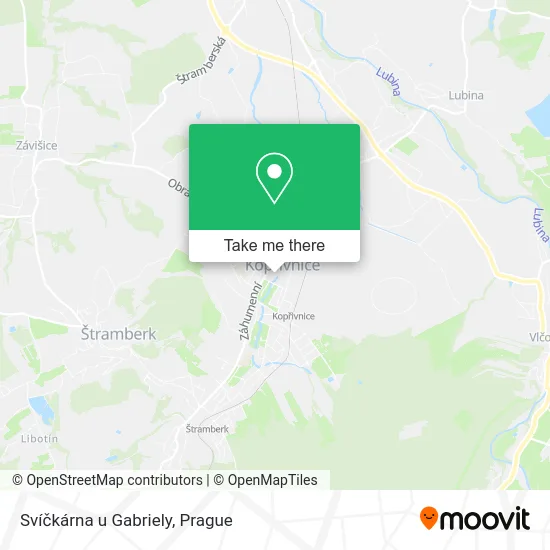 Карта Svíčkárna u Gabriely