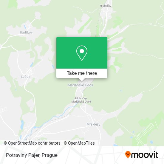 Карта Potraviny Pajer