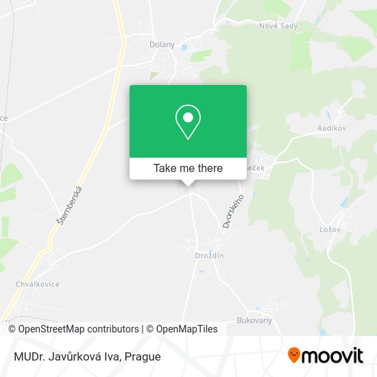 Карта MUDr. Javůrková Iva