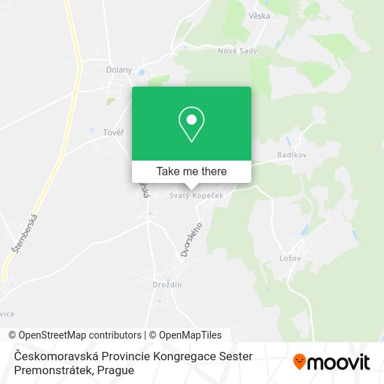 Карта Českomoravská Provincie Kongregace Sester Premonstrátek