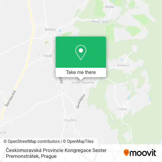Карта Českomoravská Provincie Kongregace Sester Premonstrátek