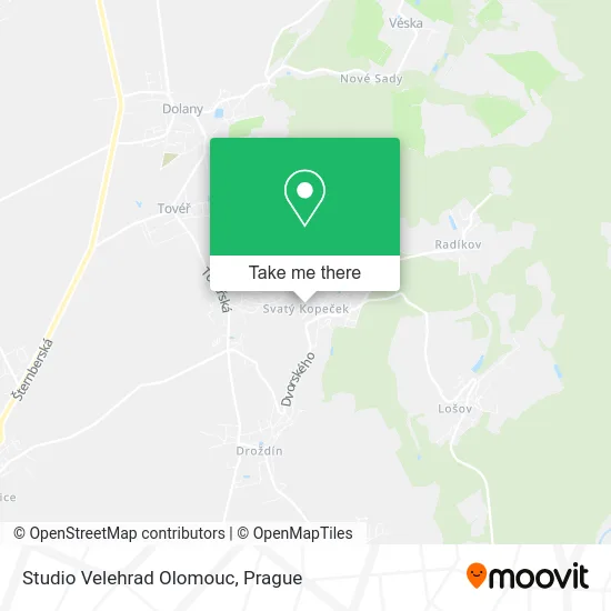 Карта Studio Velehrad Olomouc