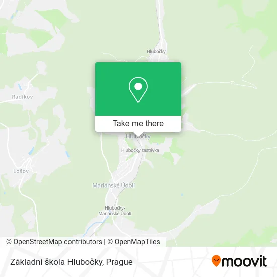 Карта Základní škola Hlubočky