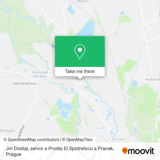 Карта Jiri Dostal, servis a Prodej El.Spotrebicu a Pracek