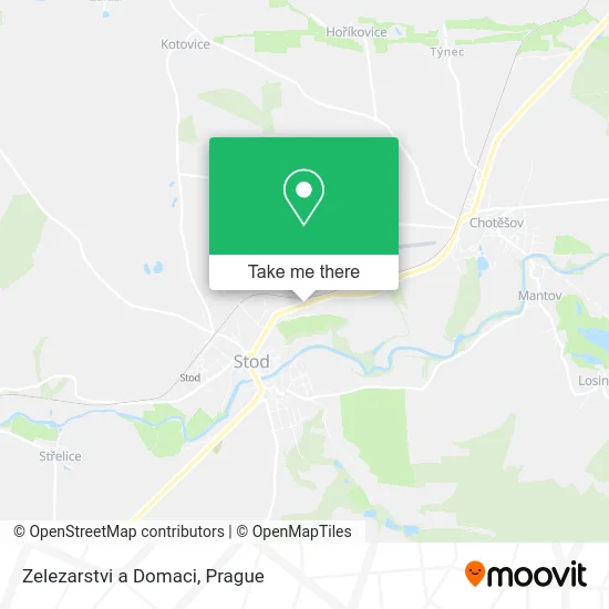 Карта Zelezarstvi a Domaci