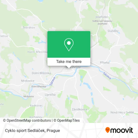 Карта Cyklo sport Sedláček