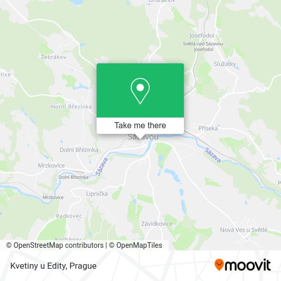 Карта Kvetiny u Edity