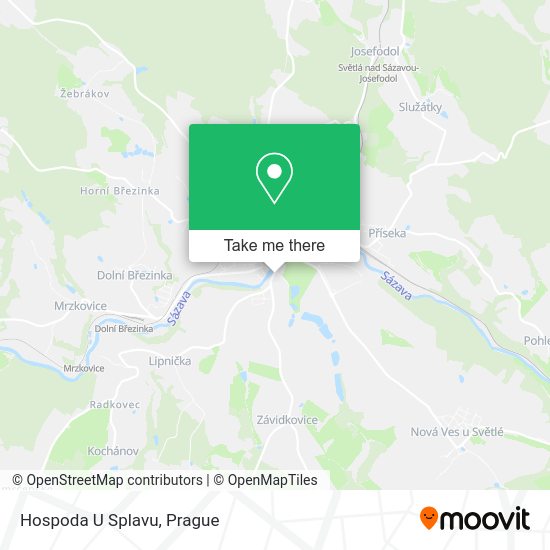 Карта Hospoda U Splavu