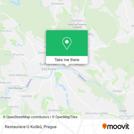 Карта Restaurace U Košků
