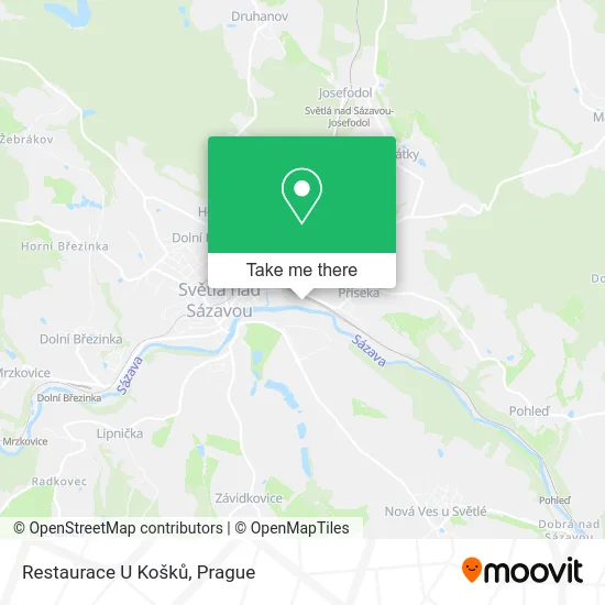 Карта Restaurace U Košků
