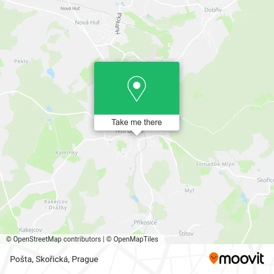 Карта Pošta, Skořická