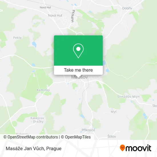 Карта Masáže Jan Vůch