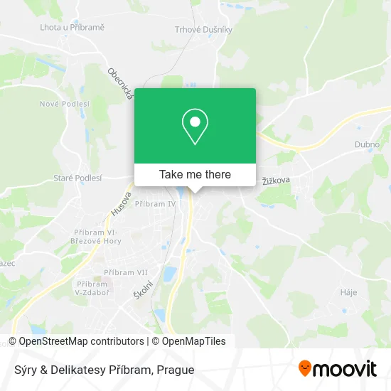 Карта Sýry & Delikatesy Příbram