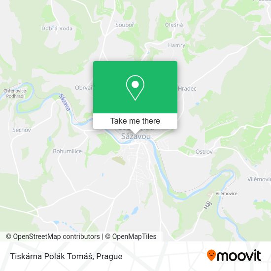 Карта Tiskárna Polák Tomáš