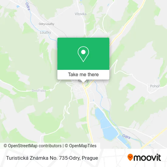 Карта Turistická Známka No. 735-Odry