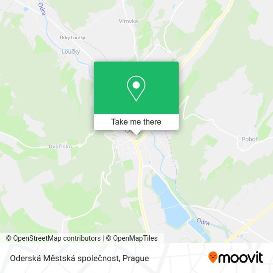 Карта Oderská Městská společnost