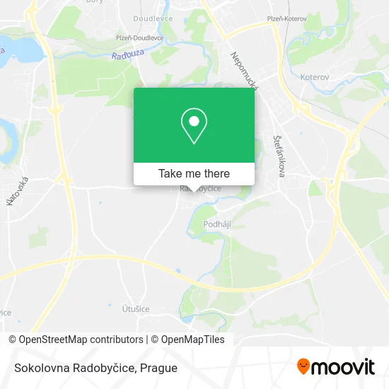Карта Sokolovna Radobyčice
