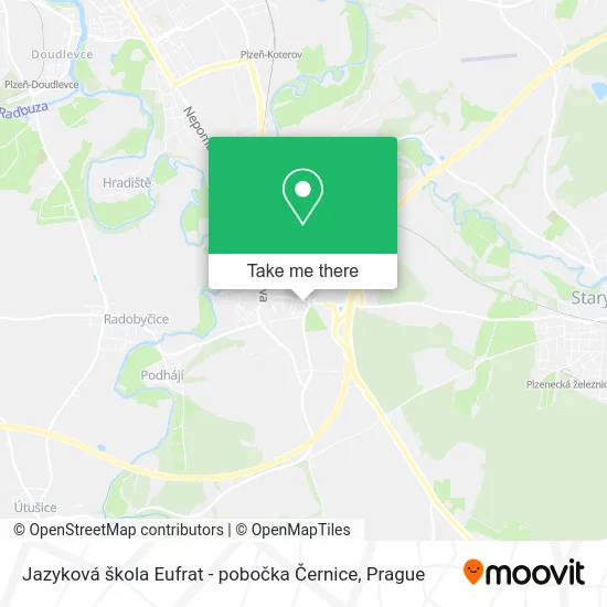 Jazyková škola Eufrat - pobočka Černice map