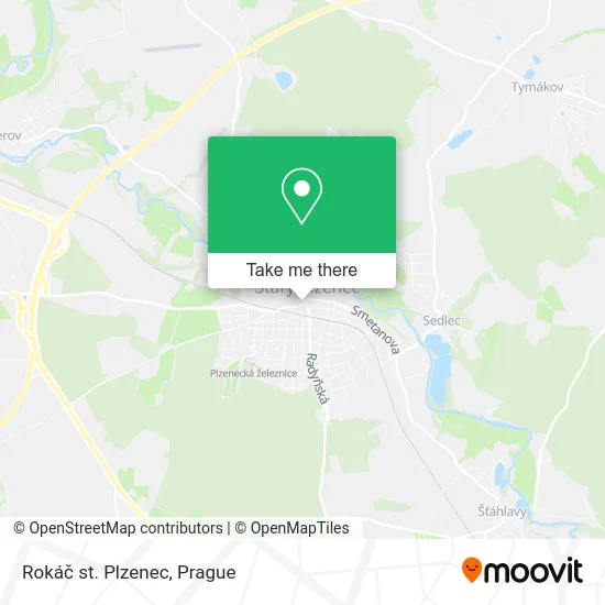 Карта Rokáč st. Plzenec