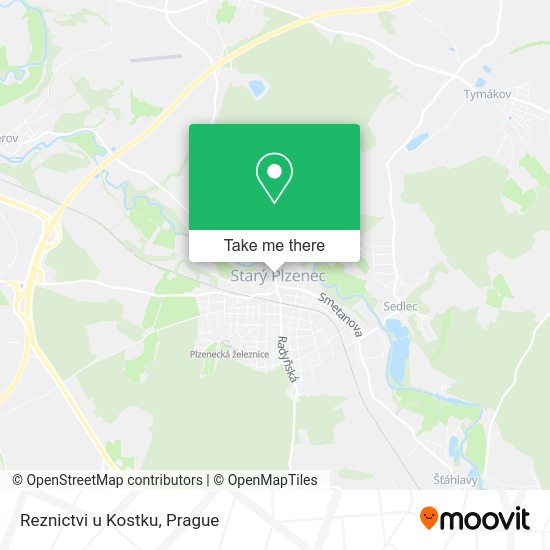 Карта Reznictvi u Kostku