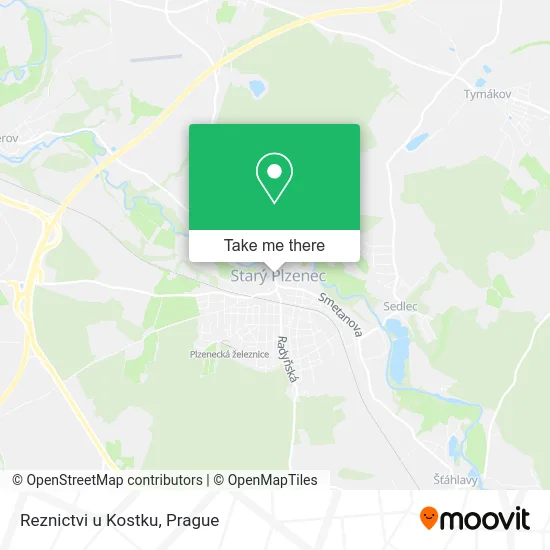 Карта Reznictvi u Kostku