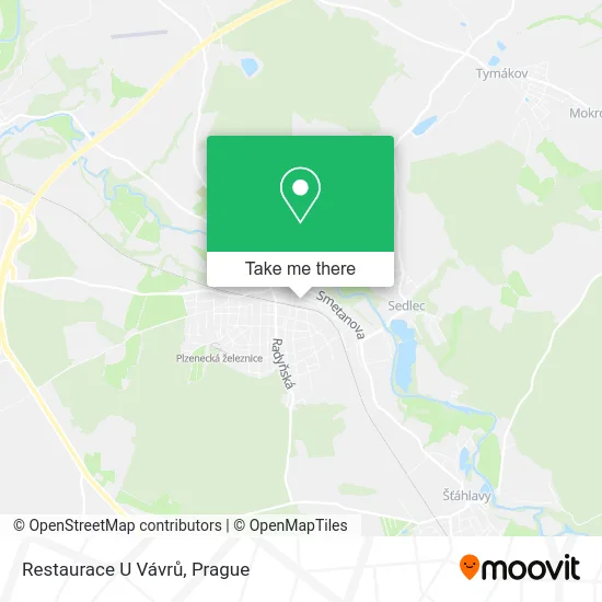 Карта Restaurace U Vávrů