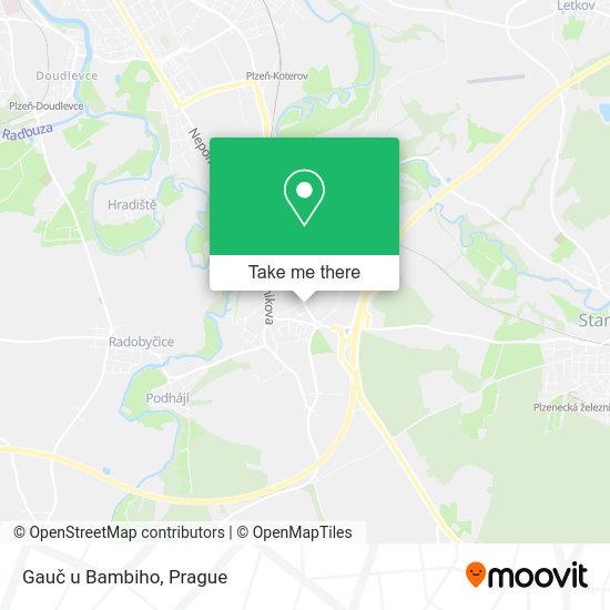 Карта Gauč u Bambiho