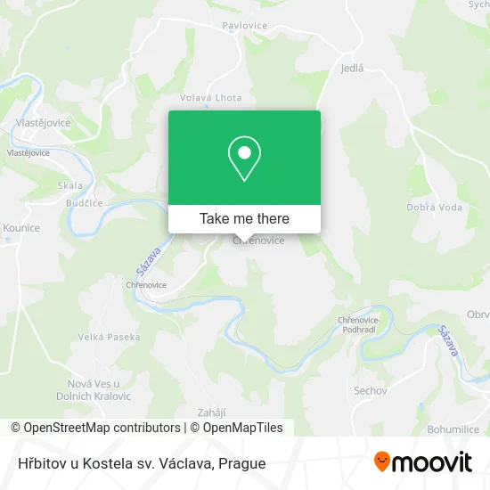 Карта Hřbitov u Kostela sv. Václava