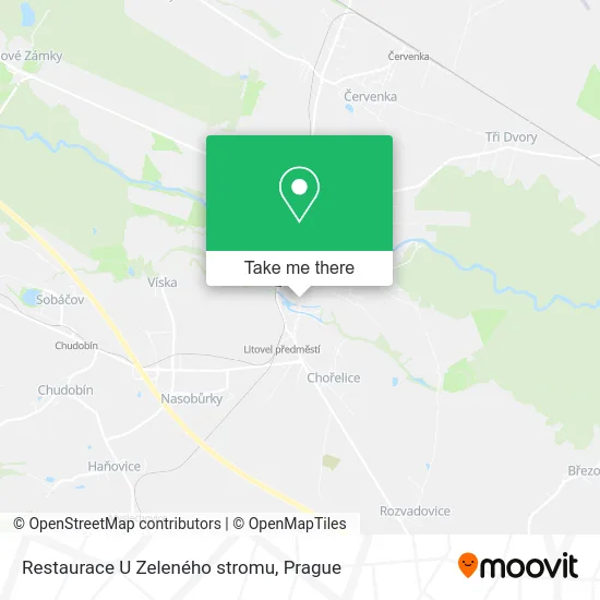 Карта Restaurace U Zeleného stromu