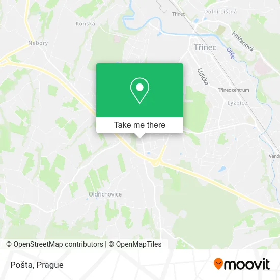 Карта Pošta