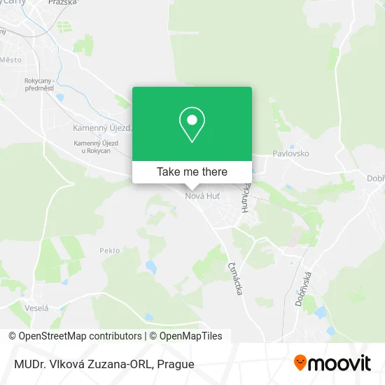 Карта MUDr. Vlková Zuzana-ORL