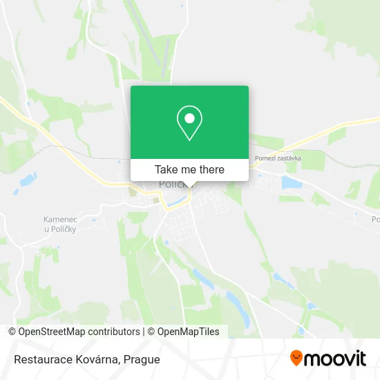 Карта Restaurace Kovárna