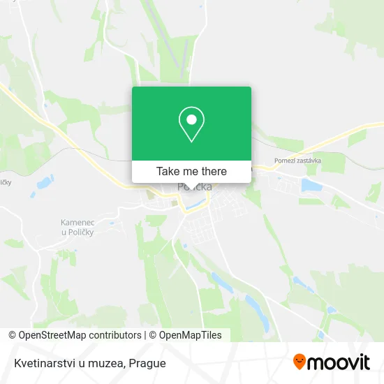 Карта Kvetinarstvi u muzea