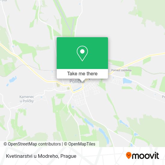 Карта Kvetinarstvi u Modreho