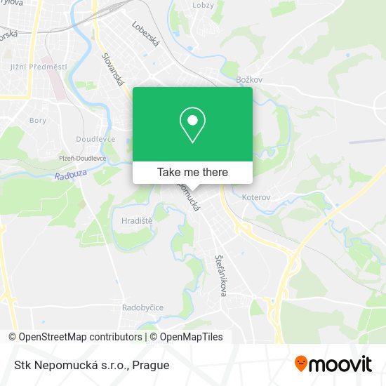 Карта Stk Nepomucká s.r.o.