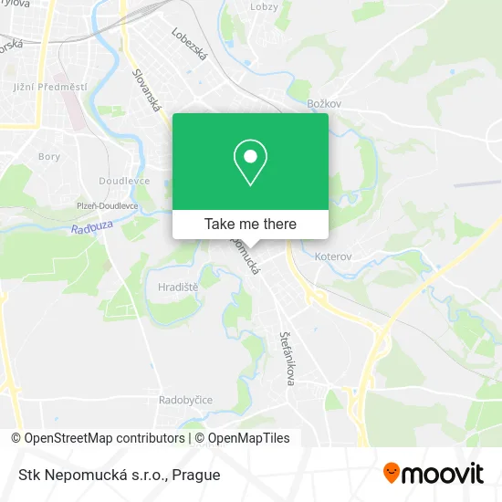 Карта Stk Nepomucká s.r.o.