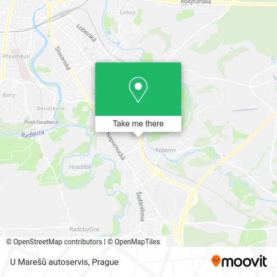 Карта U Marešů autoservis