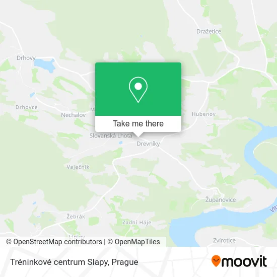 Карта Tréninkové centrum Slapy