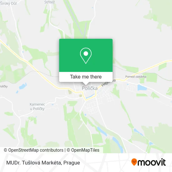 Карта MUDr. Tušlová Markéta