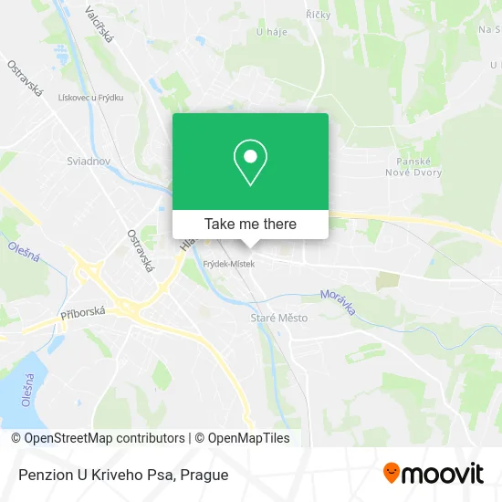 Карта Penzion U Kriveho Psa