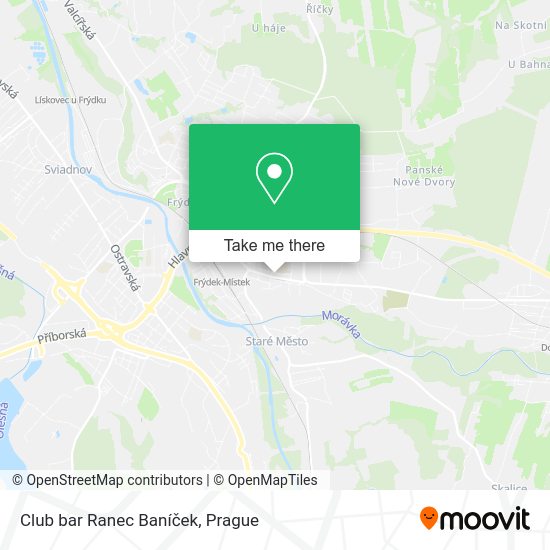 Карта Club bar Ranec Baníček