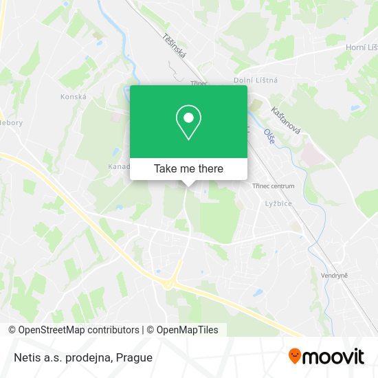 Карта Netis a.s. prodejna