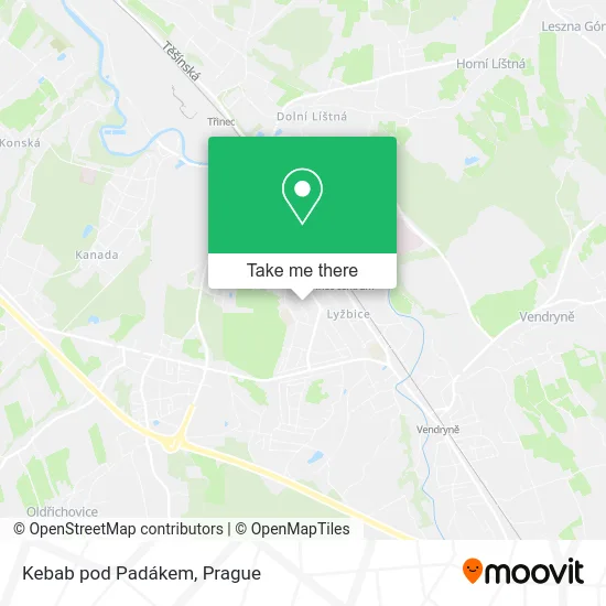 Карта Kebab pod Padákem